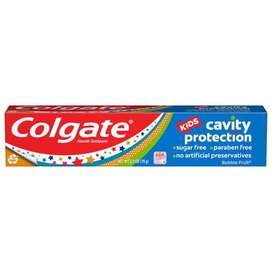 Kids Cavity Protection Toothpaste, Bubble Fruit, 2.7 Oz Tube